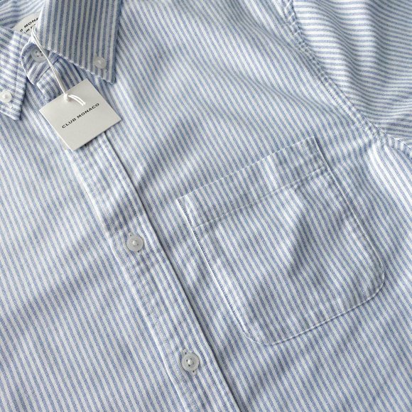 [SOLD] Club Monaco - Slim Oxford Striped Shirt - Picture 5 of 7